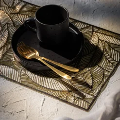 inny Podkładka na stół LIŚCIE złote 30x45 cm