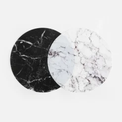 Podkładki Na Stół|inny Podkładka na stół okrągła czarna 38 cm