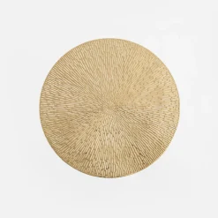 inny Podkładka na stół okrągła złota 38 cm