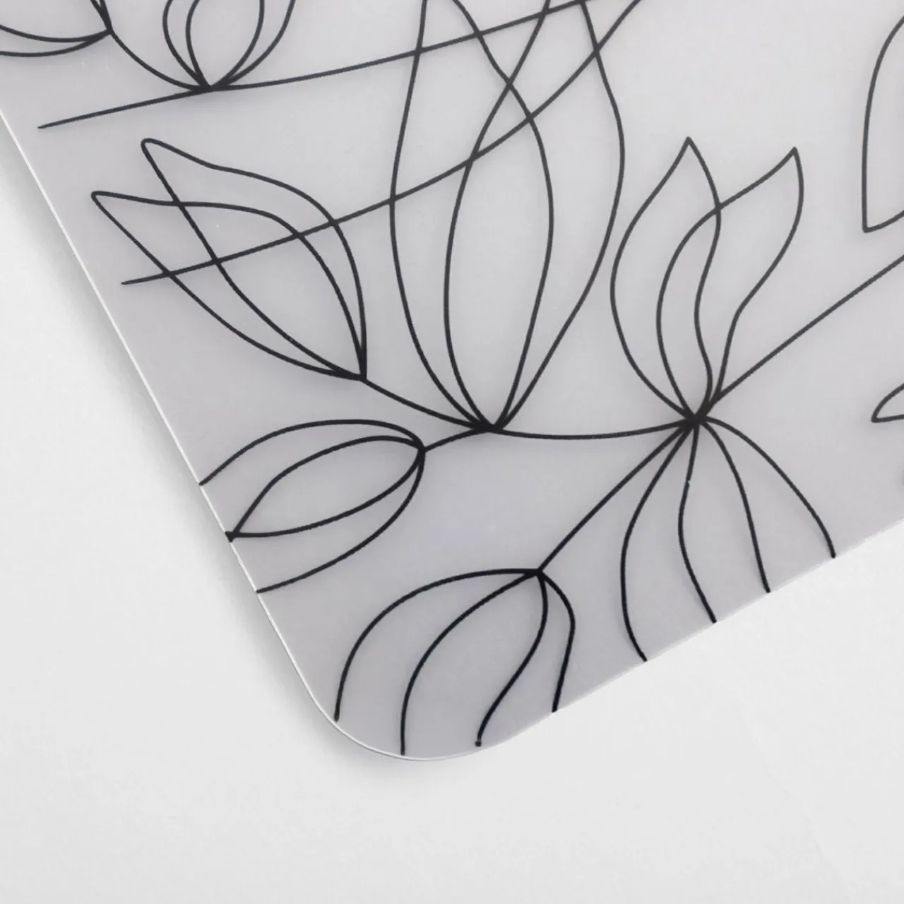 inny Podkładka na stół w czarne kwiaty 43,5x28,5 cm