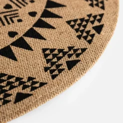 Podkładki Na Stół| Podkładka na stół z juty czarna 38 cm