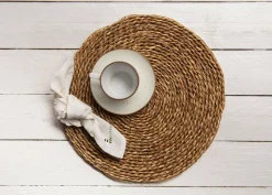 Podkładka pleciona z trawy morskiej okrągła 35 cm