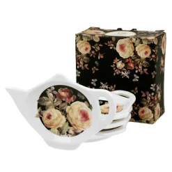 Szklanki I Kubki|Filiżanki I Spodki| Podstawki porcelanowe na torebki od herbaty WARDA, 4 szt.