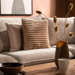 Poduszka dekoracyjna do salonu beżowa TILIA 45x45 cm