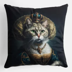 inny Poduszka dekoracyjna KRÓLOWA KOT 50x50 cm