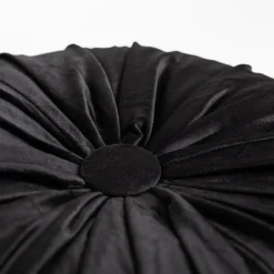 Poszewki I Poduszki Dekoracyjne| Poduszka dekoracyjna okrągła czarna SELMA 40 cm