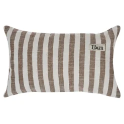 Tekstylia Zewnętrzne|Poszewki I Poduszki Dekoracyjne| Poduszka dekoracyjna w paski brązowa 30x50 cm