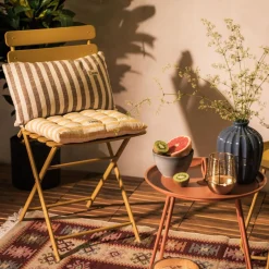 Tekstylia Zewnętrzne|Poszewki I Poduszki Dekoracyjne| Poduszka dekoracyjna w paski brązowa 30x50 cm