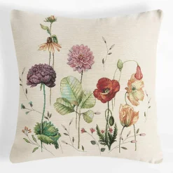 Eurofirany Poduszka dekoracyjna w polne kwiaty 45x45 cm