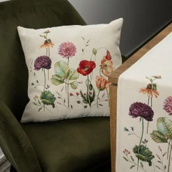 Eurofirany Poduszka dekoracyjna w polne kwiaty 45x45 cm