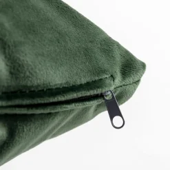 Estetica Poduszka dekoracyjna welurowa zielona VELVIO 45x45 cm