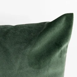 Estetica Poduszka dekoracyjna welurowa zielona VELVIO 45x45 cm