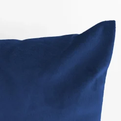 Estetica Poduszka dekoracyjna welurowa granatowa VELVIO 45x45 cm