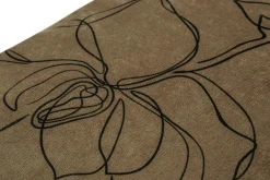 Poduszka dekoracyjna zielona FLOWER LINE 45x45 cm