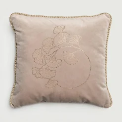 inny Poduszka dekoracyjna złota FLOWERS 45x45 cm