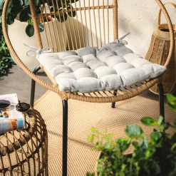 inny Poduszka na krzesło jasnoszara DALLAS 40x40 cm