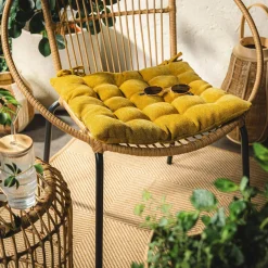 Tekstylia Zewnętrzne|Poszewki I Poduszki Dekoracyjne|inny Poduszka na krzesło musztardowa DALLAS 40x40 cm