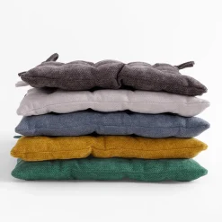 inny Poduszka na krzesło niebieska DALLAS 40x40 cm