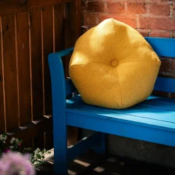 inny Poduszka żółta PUFFY PUF 48x18 cm