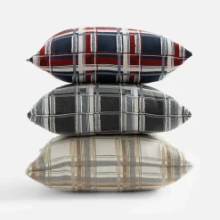 inny Poduszka w kratkę czerwona IRMA 45x45 cm