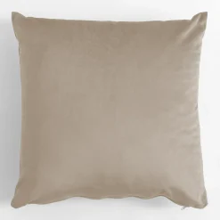 Poszewki I Poduszki Dekoracyjne| Poduszka welurowa beżowa VELVIO 45x45 cm
