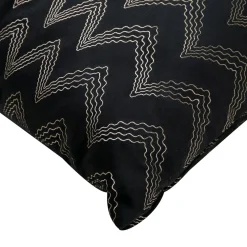 Poszewki I Poduszki Dekoracyjne| Poduszka welurowa czarna LOUIS 45x45 cm