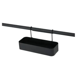 Relingi I Zawieszki| Pojemnik do zawieszenia na reling kuchenny czarny