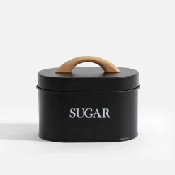 Pojemnik kuchenny na cukier czarny 15 cm