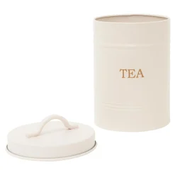 Pojemniki Na Żywność| Pojemnik kuchenny na herbatę biały 15 cm