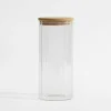 Pojemniki Na Żywność|inny Pojemnik kuchenny z bambusową pokrywką 1000 ml