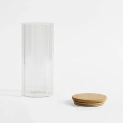 Pojemniki Na Żywność|inny Pojemnik kuchenny z bambusową pokrywką 1000 ml