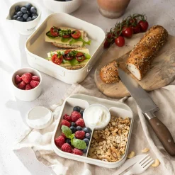 Dzieci Pojemnik lunchbox z przegródkami niebieski LIDO 1,6l