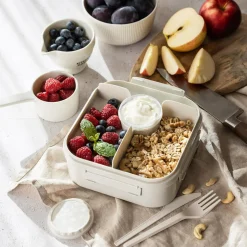 Dzieci Pojemnik lunchbox z przegródkami niebieski LIDO 1,6l