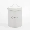 inny Pojemnik metalowy na kawę biały 11,2x17,5 cm