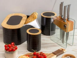 Pojemniki Na Żywność|Prima Cucina Pojemnik metalowy z tabliczką kredową 15 cm