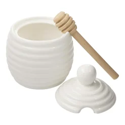 Pojemniki Na Żywność| Pojemnik na miód z pokrywką i czerpakiem 11,5 cm