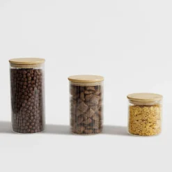 Pojemniki Na Żywność|inny Pojemnik szklany z bambusową pokrywką 970 ml