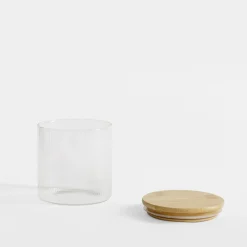 inny Pojemnik szklany z bambusową pokrywką 600 ml