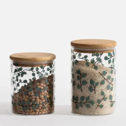 Pojemniki Na Żywność|inny Pojemnik szklany z bambusową pokrywką 850 ml