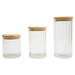 inny Pojemnik szklany z bambusową pokrywką 670 ml