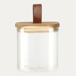 Pojemniki Na Żywność|inny Pojemnik szklany z drewnianą pokrywką 750 ml