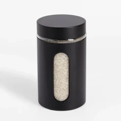 Pojemniki Na Żywność|inny Pojemnik szklany z metalową pokrywką czarny 1000 ml