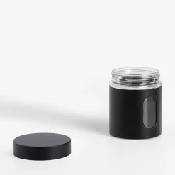 inny Pojemnik szklany z metalową pokrywką czarny 660 ml