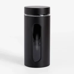 inny Pojemnik szklany z metalową pokrywką czarny 1350 ml