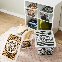 Dzieci Pojemnik z pokrywką SAVE ME ZEBRA, 30 l