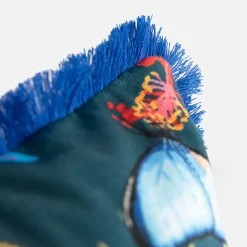 inny Poszewka ciemnoniebieska z papugą TROPICANA 45x45 cm