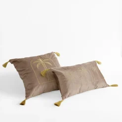 inny Poszewka dekoracyjna ciemnobeżowa DJERBA 30x50 cm