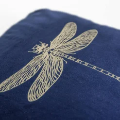 Poszewki I Poduszki Dekoracyjne|Estetica Poszewka dekoracyjna granatowa z ważką AURE 45x45 cm