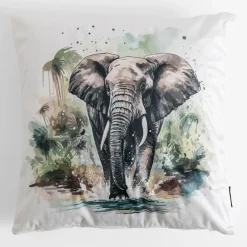 inny Poszewka dekoracyjna SŁOŃ biała OLIVE 45x45 cm