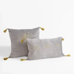 inny Poszewka dekoracyjna srebrna DJERBA 30x50 cm